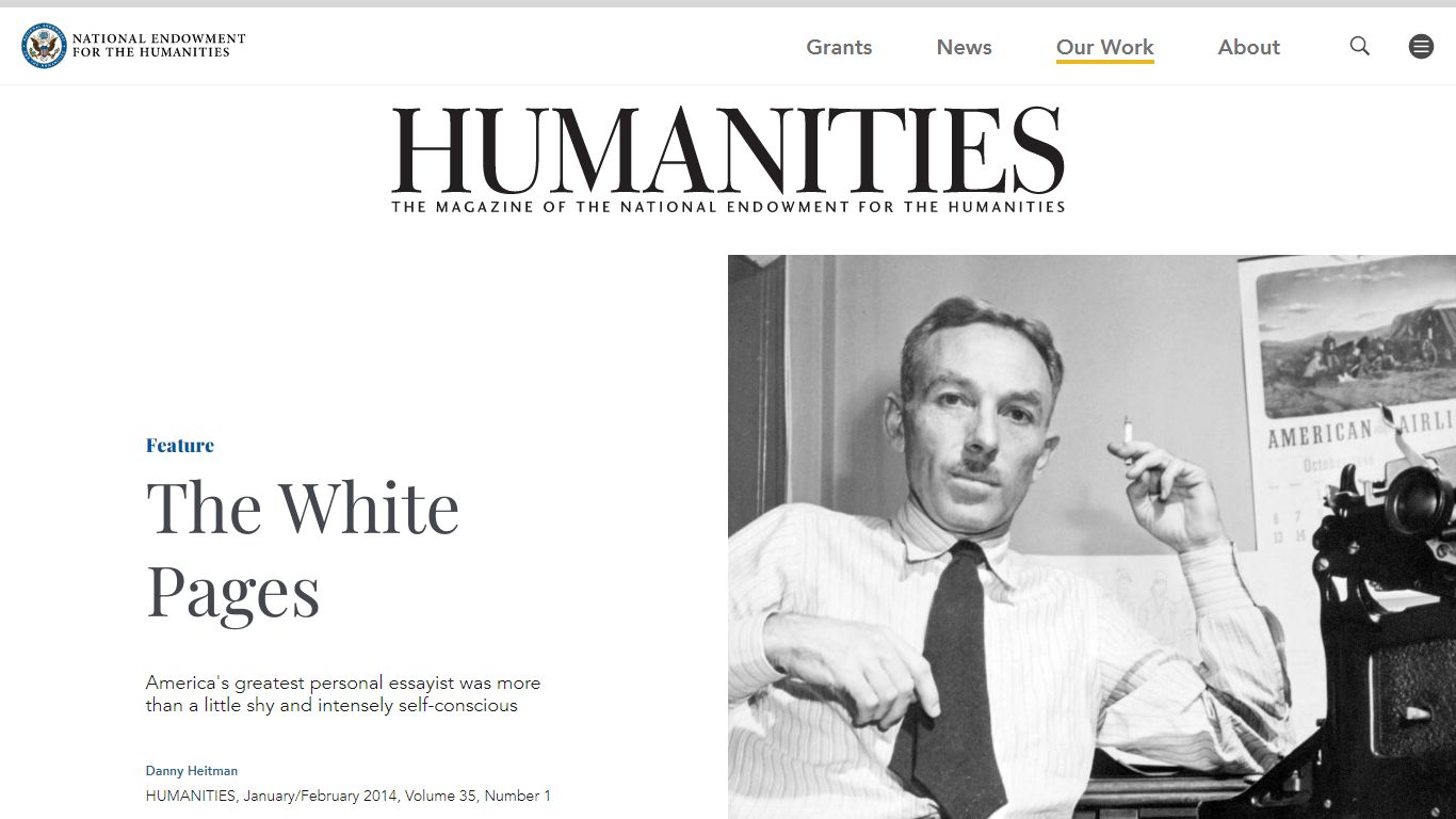 The White Pages | The National Endowment for the Humanities